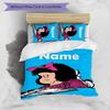 3pcs Mafalda2 Cover Set - Personalized Name, HD Printed Bedding with 1 Cover and 2 Pillowcases - Perfect for Home Decor, Easy Care