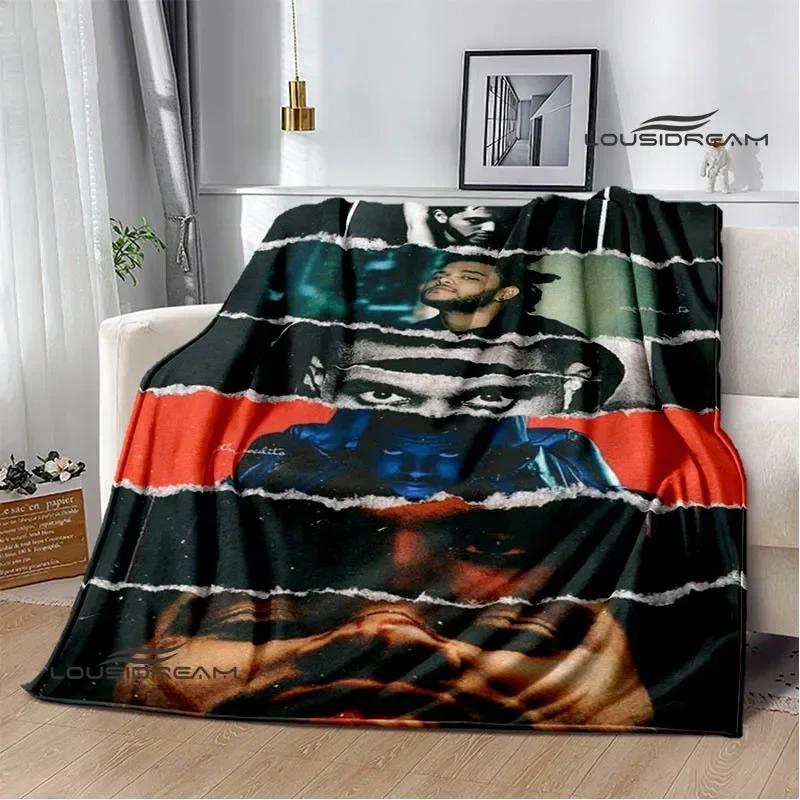 Singer The Weeknd Print Blankets Flange Warm Blanket Soft and Comfortable Home Travel Bed Blanket Picnic Blankets Birthday Gift