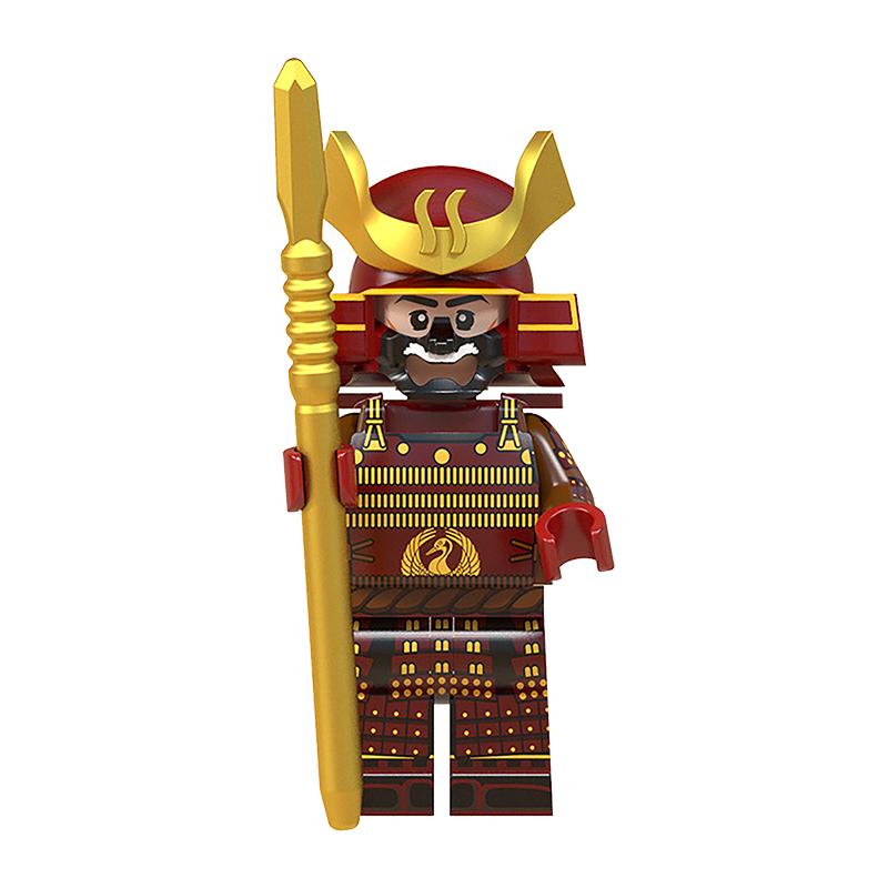 8Pcs Building Blocks Minifigure Japanese Samurai Figure Wm6090