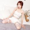 Sex Underwear Sexy Split Suspender Sex Pajamas Chest Wrap Tie Button Shorts Seduction Lace Sweet Suit