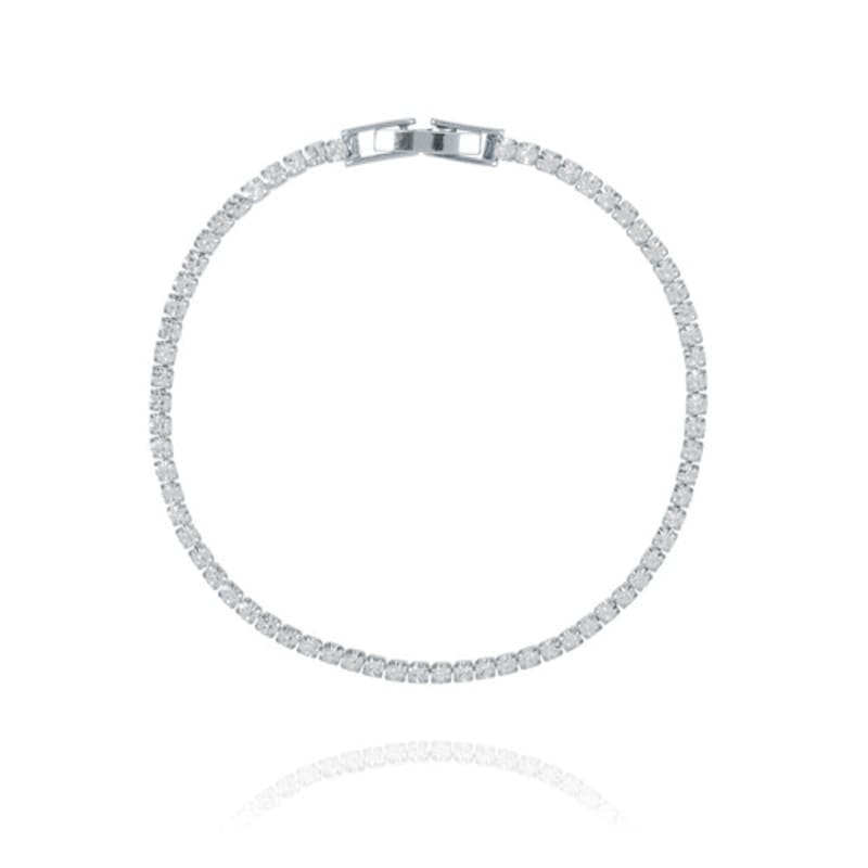 AUGUST ALICE Crystal Line Bracelet_Silver