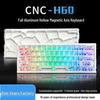 H60 Hollow Magnetic Shaft Bluetooth Wireless Triple-Mode Gaming All-Aluminum Custom Keyboard