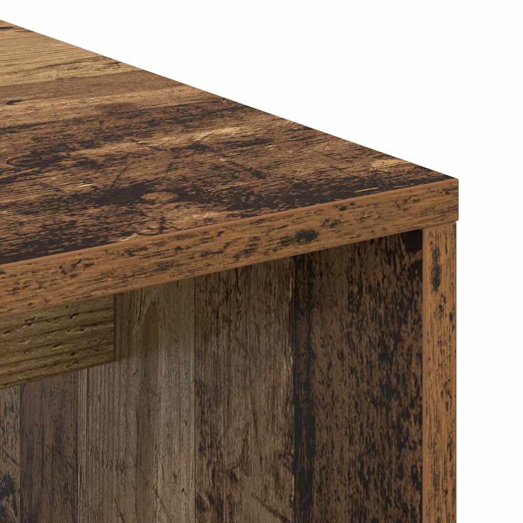 Desk with Shelf Reclaimed Wood Look 102 x 50 x 124 cm Particleboard