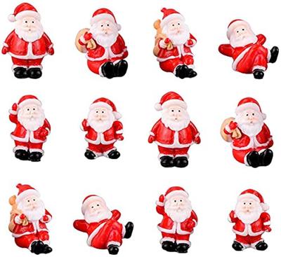 TAORAYO Noel Minyatür Mini Noel El Yapımı Reçine Dekoratif El Sanatı Masaüstü Saksı Bahçıvanlık Noel Atmosferik El Yapımı Dekoratif DIY