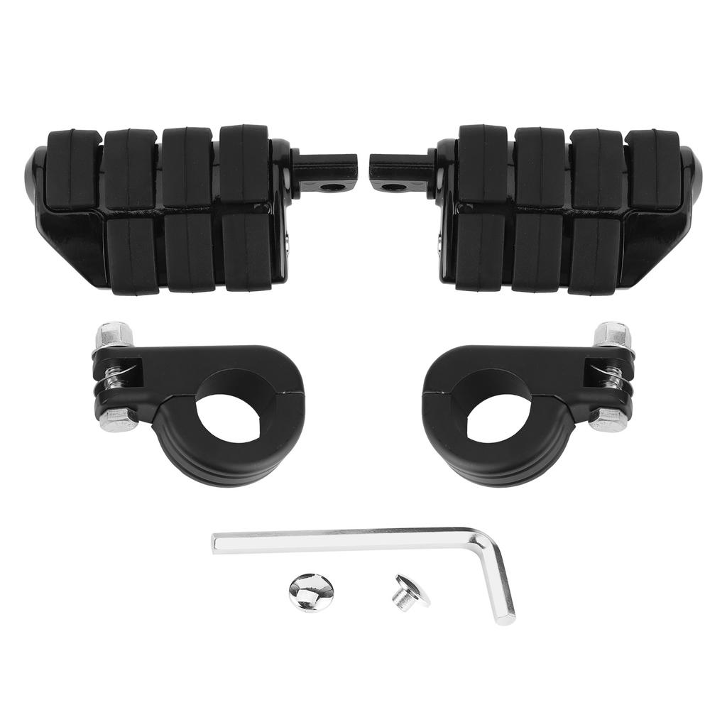 Pair of 1.25in Foot Pegs Footrest with Mounting Brackets Universal for Honda ATV Scooter UTV