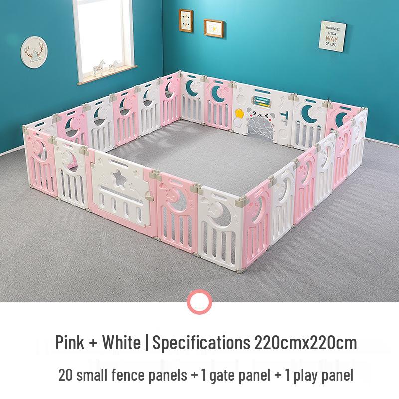Folding Children's Playpen: Indoor Playground & Baby Crawling Mat with Safety Walker Guardrail