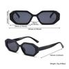 UV 400 Polygonal Sunglasses Small Rectangle Sunglasses Trendy Retro Sunglasses  for Women & Men