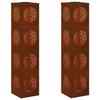 Solar LED Path Light 2 Pcs Rustic Weatherproof Steel