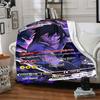 Sasuke Uchiha Vmax Card  Flannel Blanket Super Soft Warm Cozy Blanket for Sofa Bed Office Travel All‑Season Home Decor Gift