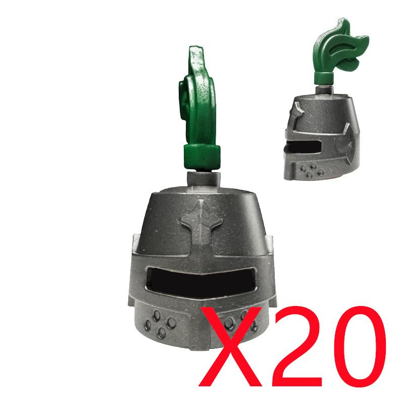 MOC Medieval Soldier Shoulder Armor Building Blocks Knight Figure Wearing Part Accessories Helmet Wings Weapon DIY Toy Gift K001