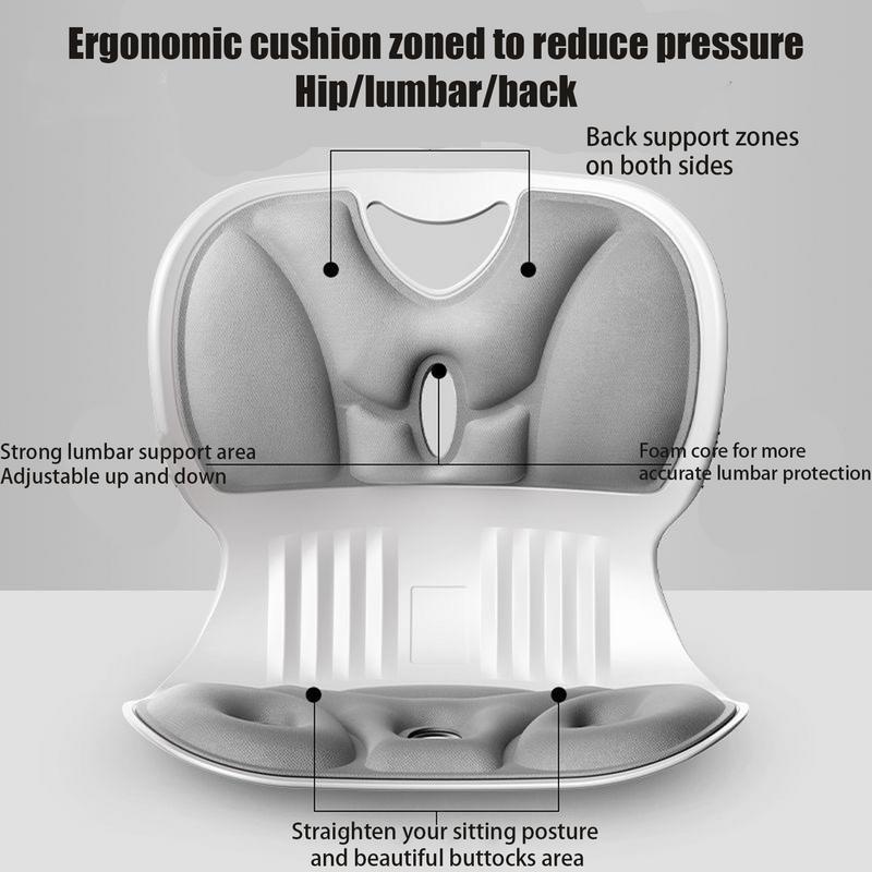 Back Support Chair Pad Comfortable High Quality Breathable Fabric For Long Sitting Correct Sitting Posture Waist Attachment