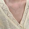 S925 Sterling Silver Cross Necklace for Women , Fashion Trendy Design with Diamond Inlay , Adjustable Chain 41 - 50cm