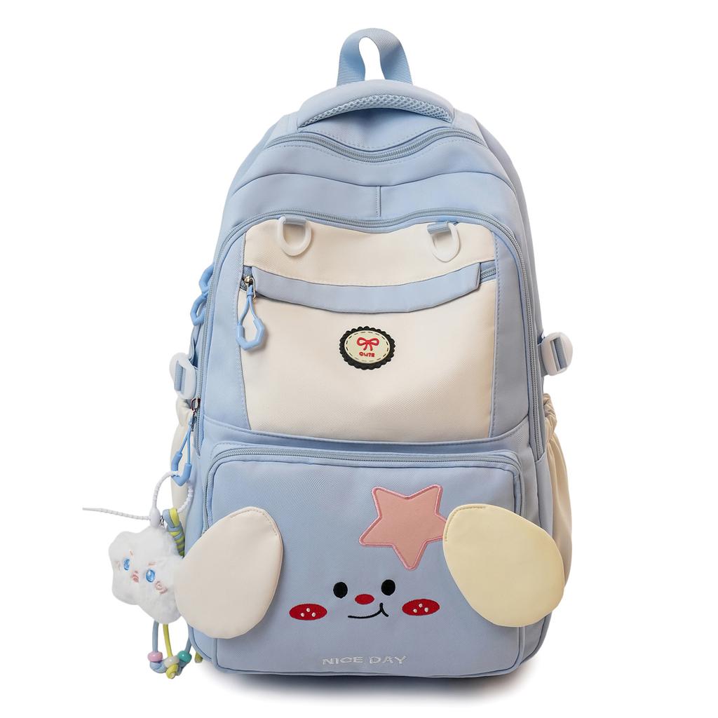 Schoolbag Cute Small Fresh Schoolbag Female Junior High School Students High Value Lightweight Travel Backpack Large Capacity Versatile Student 