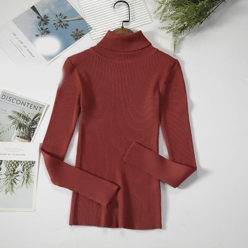 Dámské svetry s rolákem Pletené měkké svetry Kašmírové svetry Základní jednobarevné měkké svetry Dámské Podzim Zima Běžné Top