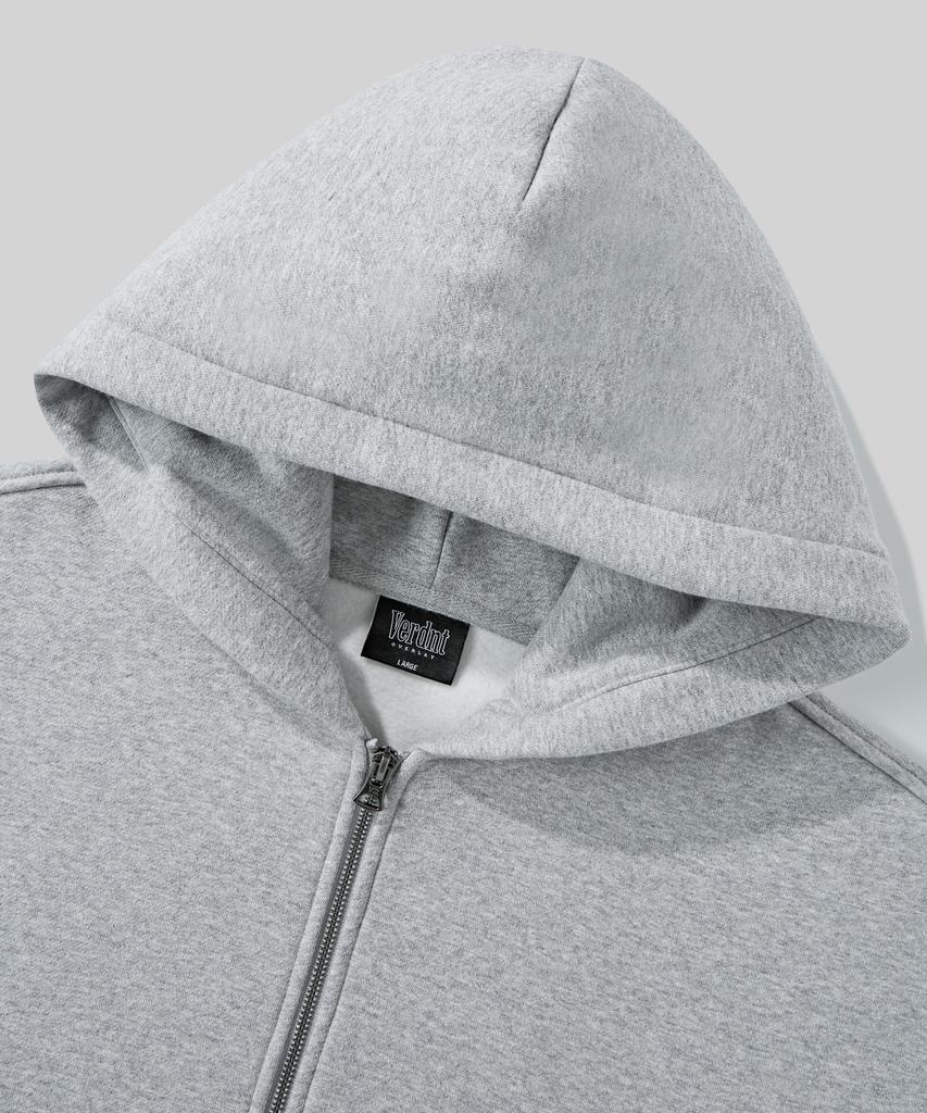 Verdnt Two-Way Metal Zipper Sweat Hoodie Zip-Up [Grey]