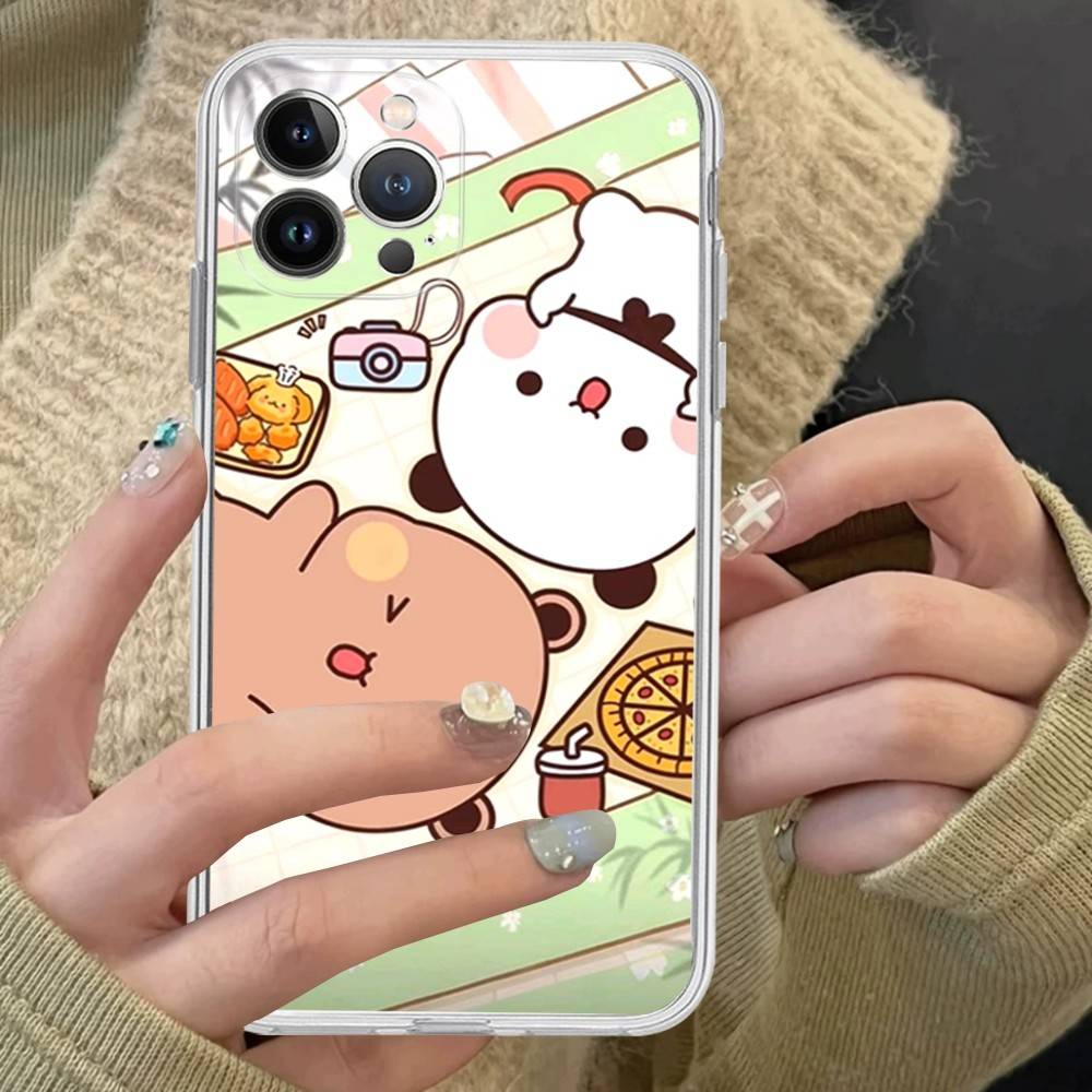 Character Bubu And Dudu Transparent Phone Case For IPhone 16 15 14 13 12 11 Pro Max Plus Soft Cover