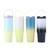 30oz Gradient Color Insulated Tumbler, 304 Stainless Steel Vacuum Cup, Portable Travel Mug with Handle