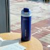 710ml Straw Double-Layer Insulated Cup 304 Stainless Steel Sports Water Bottle Travel Vacuum Flask for Outdoor Camping Sports