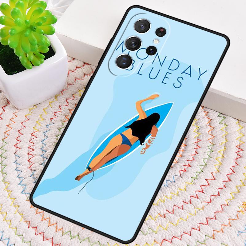 Surfing Sea Beach Surfboard Wave TPU Phone Case For Samsung Galaxy note 10 pro S26 S25 S24 S23 S22 Ultra Plus S21 FE S20 Cover