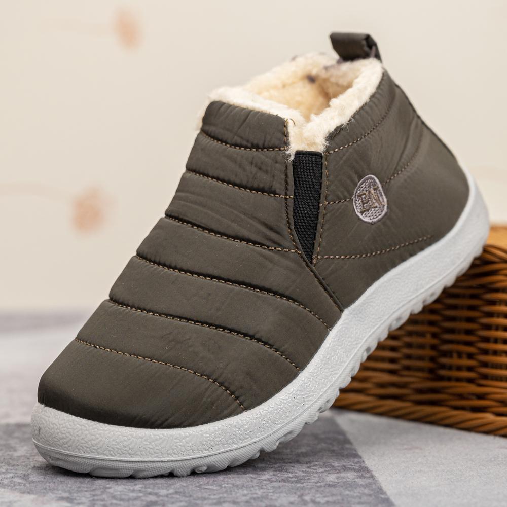 Pánské boty Vodotěsné zimní boty Lehké sněhule Teplé kožešiny Pánské boty Plus velikost 47 Unisex kotníkové boty Nazouvací boty pro volný čas