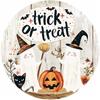 Wooden Halloween Pumpkin Trick Or Treat Decoration Haunted House Door Hangings