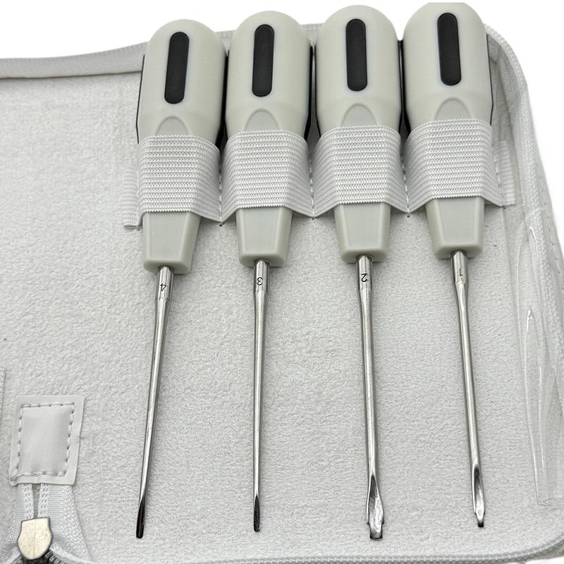 8Pcs Dental Stainless Steel Elevator White Surgery Extracting Apical Root Elevator High Quality Dentistry Surgical Instrument