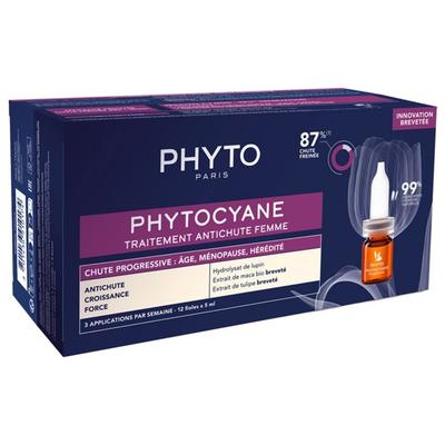 Phyto Phytocyane Tratamiento Anticaída Mujer - Caída Progresiva - 12 Ampollas X 5 ml