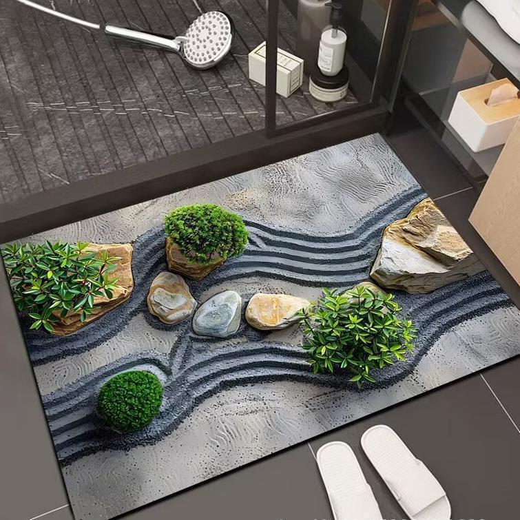 Diatomaceous Earth Non-slip Quick-dry Bathroom Mat – Water Absorbent & Dirt-resistant