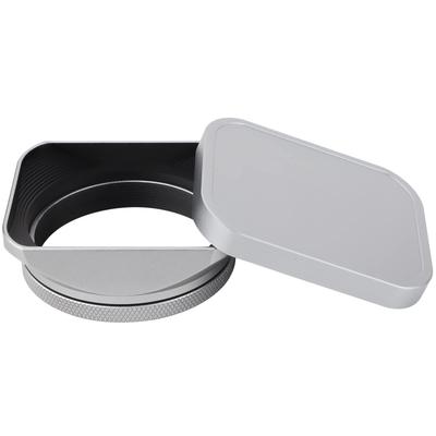 Haoge LH-X200S Square Metal Lens Hood with 49mm Adapter Ring and Metal Cap for Fujifilm X100vi, X100V, X100F, X100T, X100S, X70 - Fujifilm Camera Acce