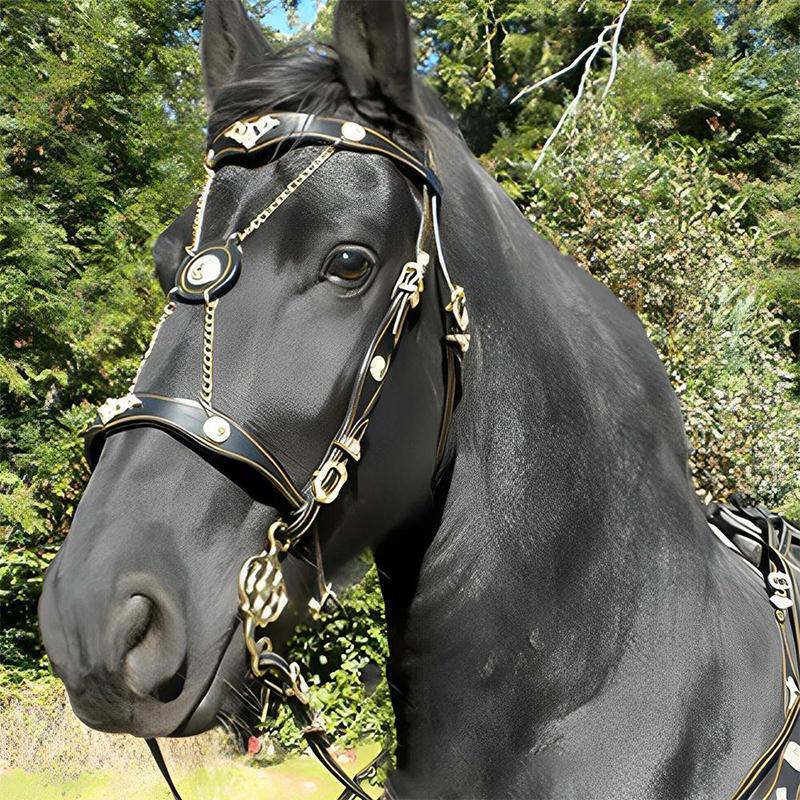 Cabestros y cuerdas guía para caballos Cabestros y cuerdas guía de cuero sintético Cabestros ergonómicos y cómodos sin ataduras con hebilla de metal