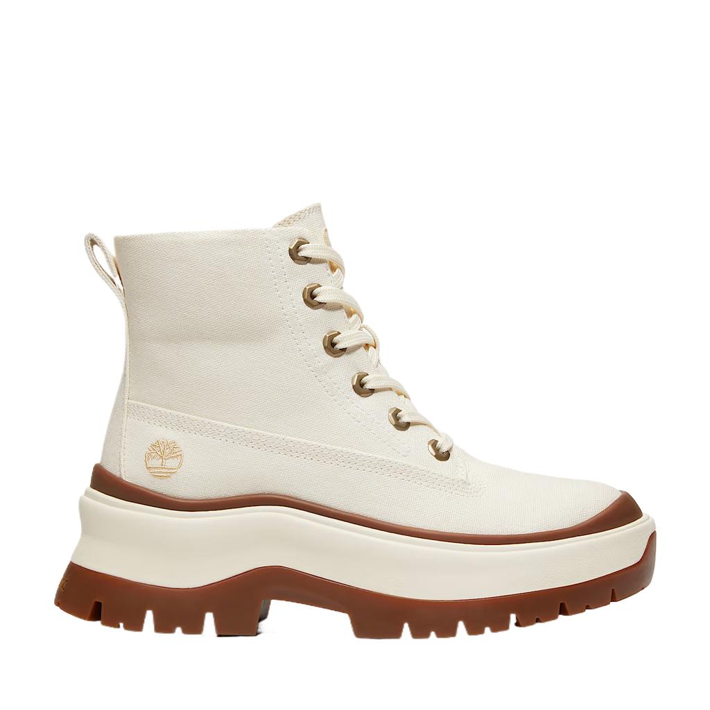 Timberland Roxie Lane Canvas Classic Trendy Versatile Short Boots Women boots Beige TB0A2R1AETJ