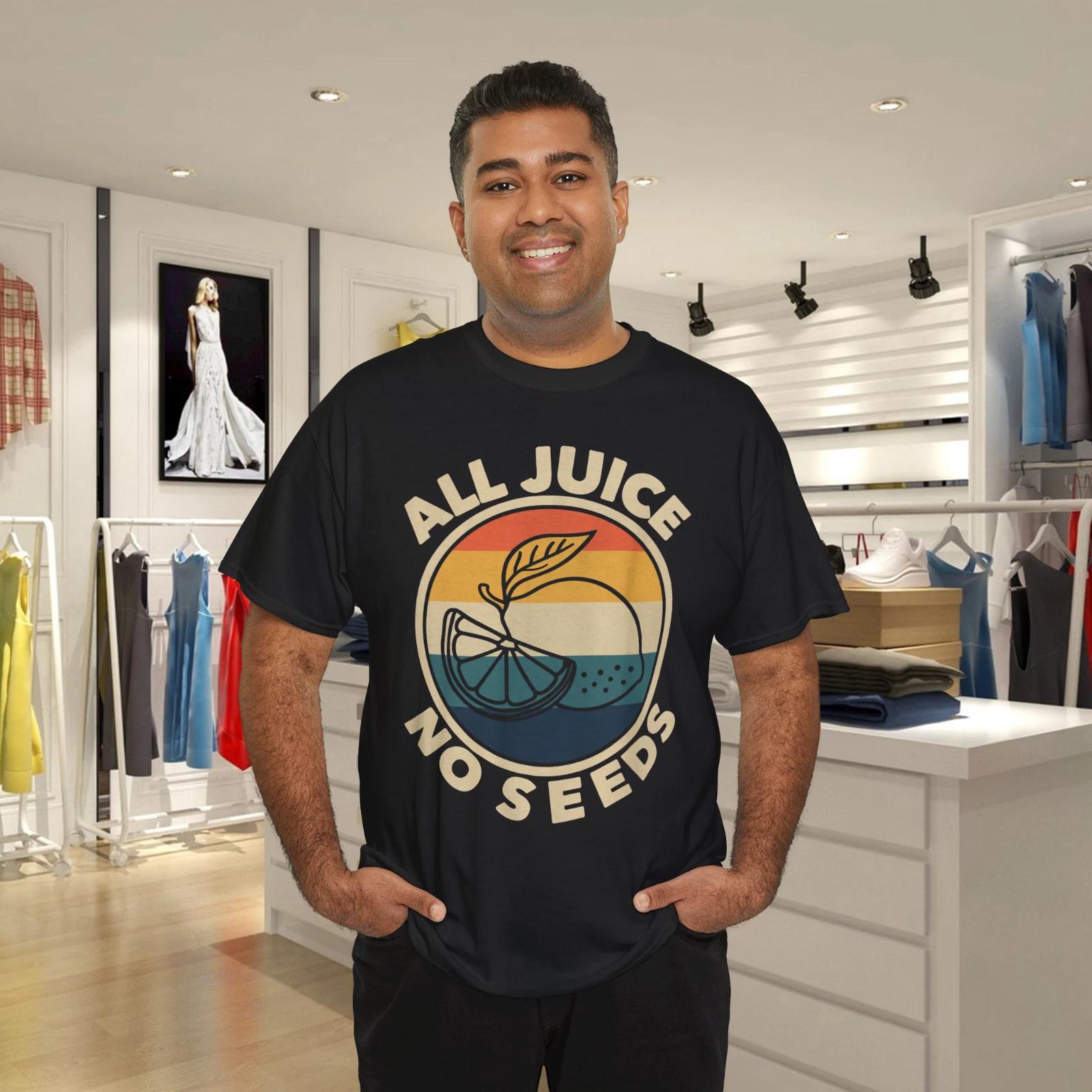 All Juice No Seeds Lemon Retro Funny Men s Vasectomy Gift T-Shirt L