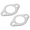 HEROFFIX 2 Pcs Car Exhaust Pipe Gasket Reinforced High Temperature Resistant Flange Gasket 2 Bolts 2.0" Rhombus