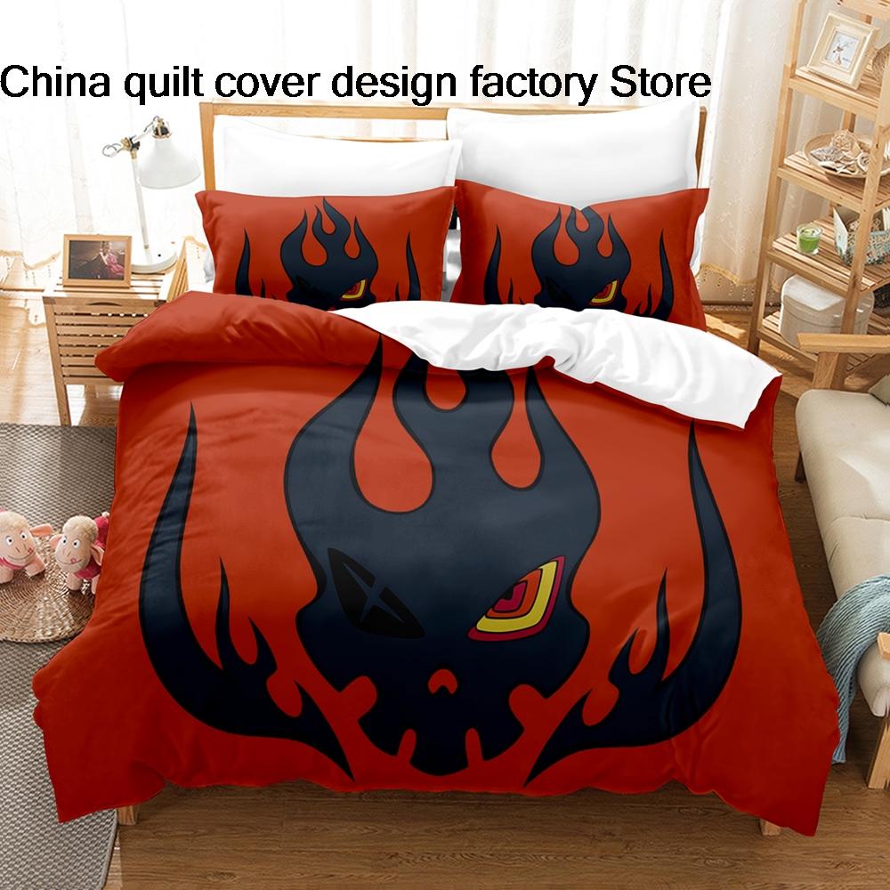 3Pcs Kill La Kill Anime Bedding Set 3D Print Ryuko Matoi Duvet Cover Pillowcases For Teens Fans Room Decor Gift  Bed Linen