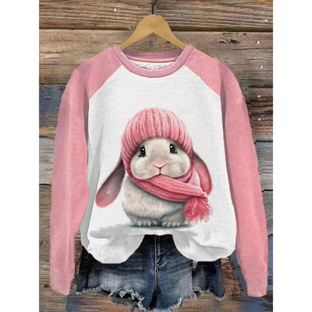 

Хлопковые футболки с длинными рукавами для женщин, забавные кавайные толстовки с принтом кота и животных, женский милый пуловер с круглым вырезом, женский свитшот 8XL