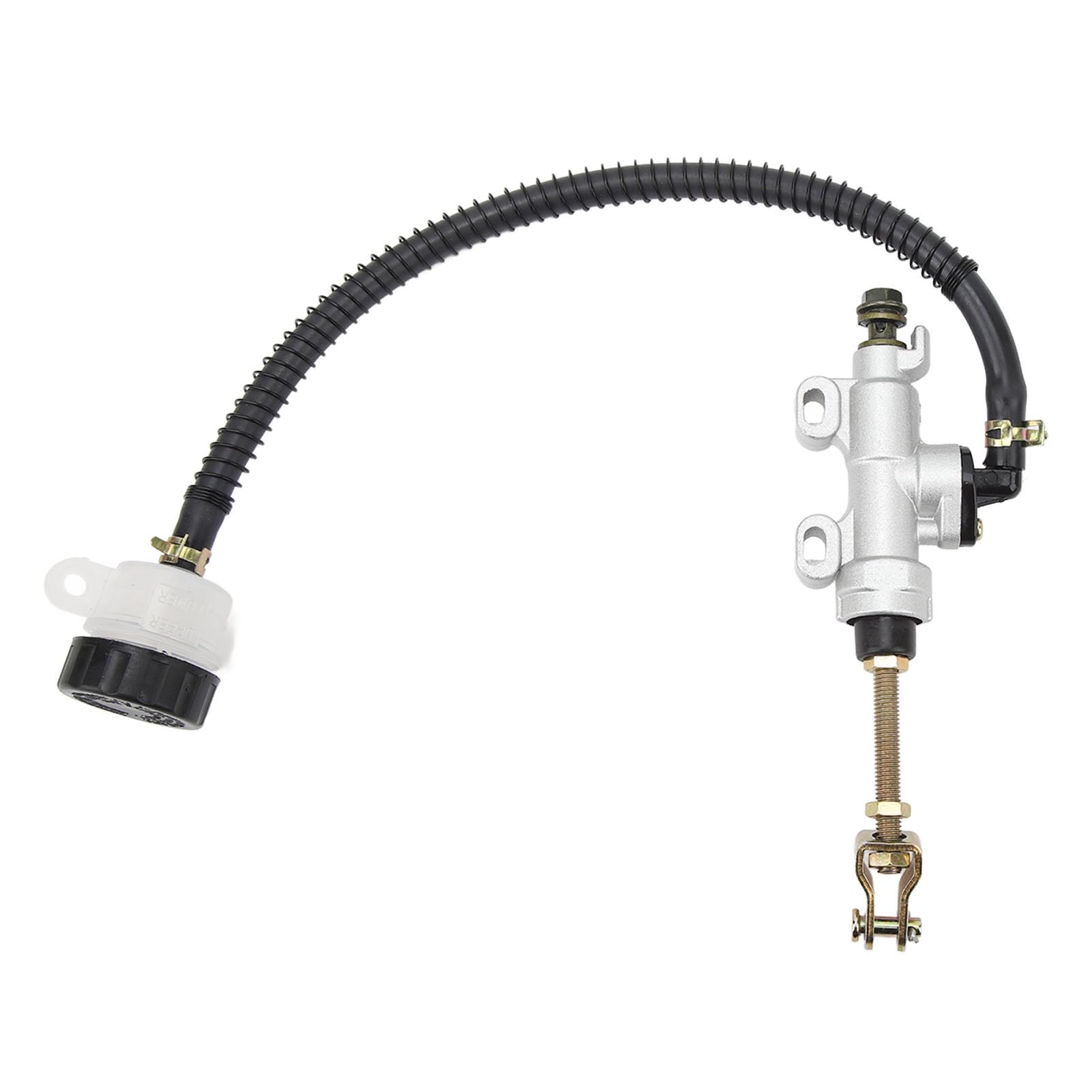 

Qiilu Motorcycle Rear Foot Brake Pump Hydraulic Master Cylinder Aluminum Alloy Safe Driving Brake default белый