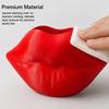 Modern Home Office Decor Lip Shaped Storage Holder, 3D Printed Red Sculpture Vase, Artistic Unique Desk Stationery Holder Desktop Organizer for