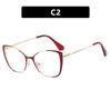 Trendy Glasses Frame Cat Eye Personalized Anti-Blue Flat Mirror Fashion Optical Frame