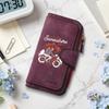 Vintage Print Long Wallet for Daily Use Stylish Portable Card Holder Purse