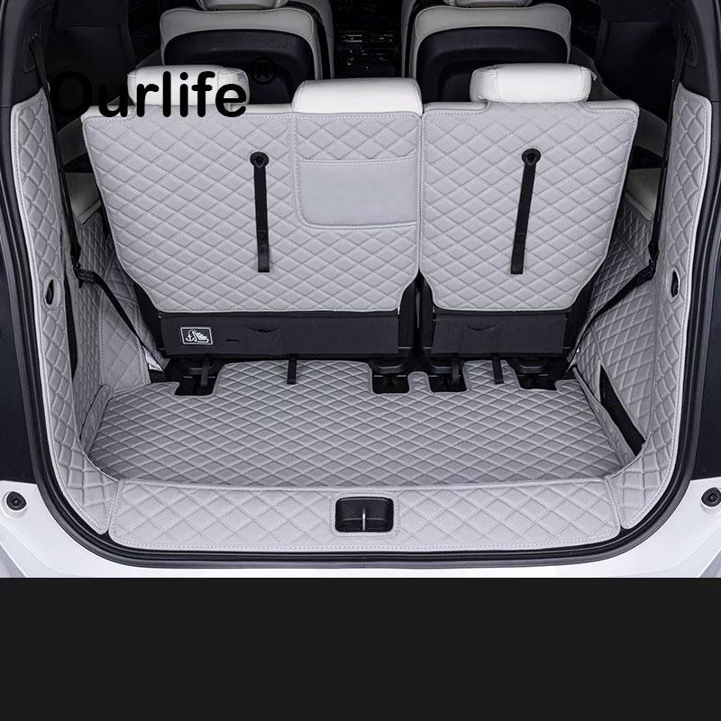 Car Trunk Mat For GAC Trumpchi M8 GN8 2026 2025 7SEATS PU leather trunk mat Custom Car Accessories Auto Interior Decoration