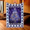 Christmas Cartoon Pattern Digitalprinted Polyester Bedroom Velvet Flannel Soft Sofa Cover Blanket Fleece Soft Sofa Cover