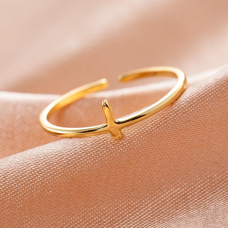 Banyan Tree S925 Silver Adjustable Japanese Cross Ring for Women