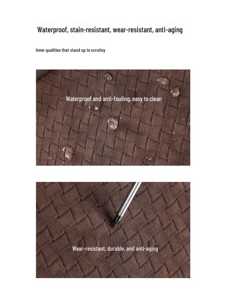 Großer Kofferraum-Organizer für das Auto, Leder mit Schafsfellmuster, Aufklappbares faltbares Design.