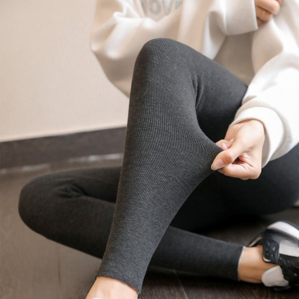 Pluszowe, Kieszonkowe, Legginsy, Damskie, Odzież wierzchnia, Spodnie z wysokim stanem, Jesienne spodnie, Grube, Ciepłe spodnie bawełniane