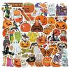 Outdoor Halloween Sticker 50 Pcs Stickers, Gothic Style Waterproof Spooky Pumpkin Bat Ghost Witch Holiday Gifts for Kids Teens Adults