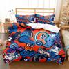 Graffiti Duvet Cover Set Cute Hip Hop Style Polyester Comforter Cover With Pillowcase Queen Full Size For Kid Teen Bedding Set