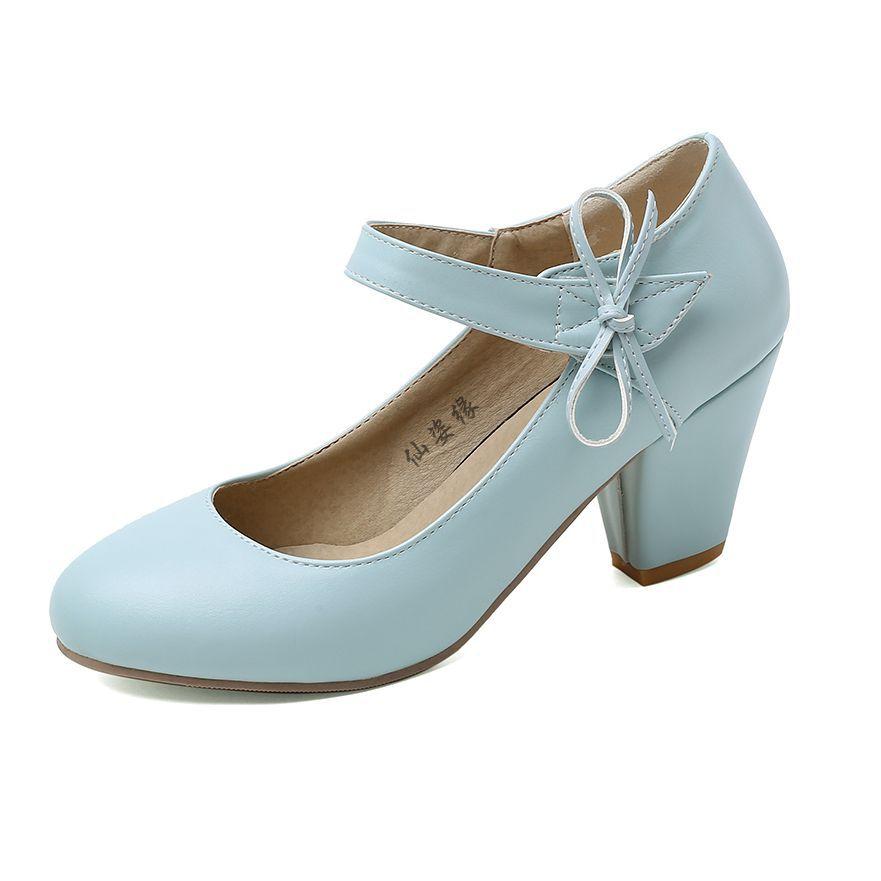 Mode Damen High Heels Schleife Knöchelriemen Frau Kleid High Heel Schuhe Damen Absatz Pumps Party Hochzeitsschuhe Größe 34-46