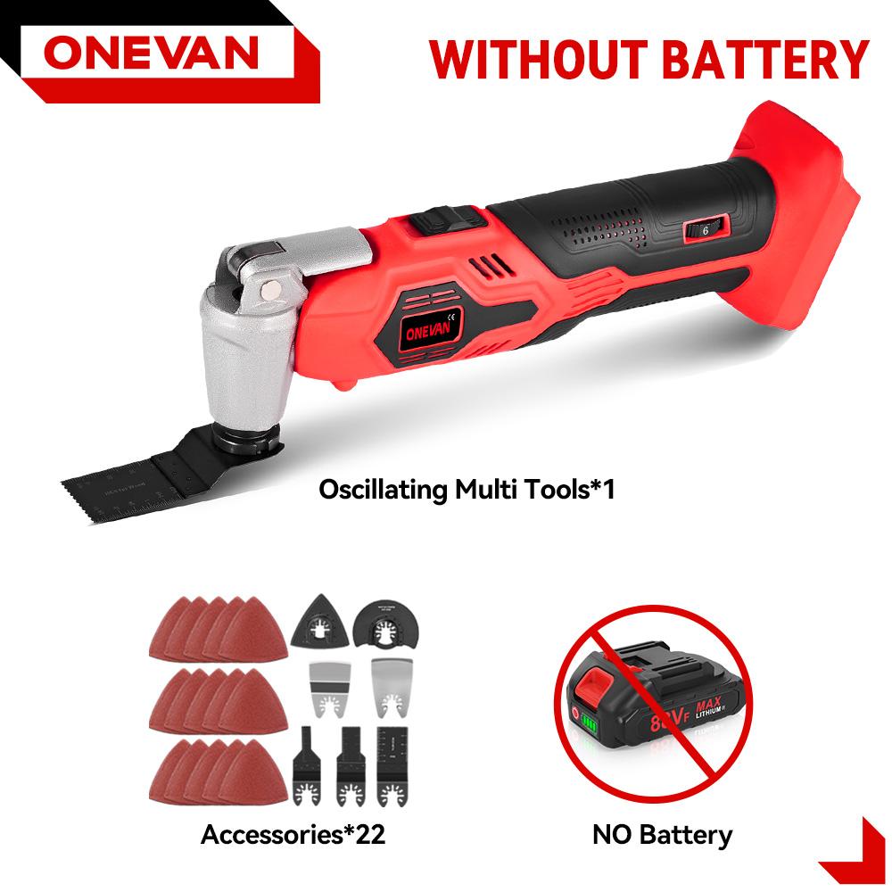 ONEVAN 20000OPM Unealtă Multifuncțională Electrică Oscilantă Tăietor Trimmer Fierăstrău Lopată Unealtă pentru Prelucrarea Lemnului Pentru Baterie Makita 18V Pin