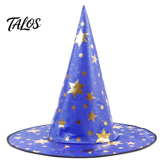 Decorative Wizard Hat Halloween Witch Hat, Adult Kids Cosplay Cone with Spider Black Web Star Decor, Gothic Party Costume Prop, Trick or Treat
