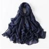 New Cotton Linen Scarf For Women Girls Students Autumn Classic Solid Color Scarves Retro Soft Foulard Viscose Female Wrap Shawls